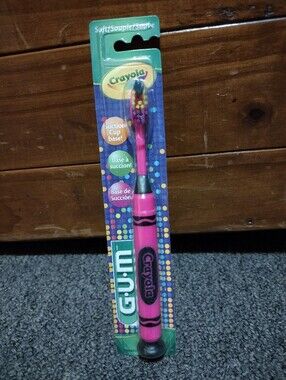 Crayola Pink Kids Electric Toothbrush with Suction Base
